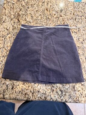 Forever21 Classic A-Line Corduroy Skirt in Dark Gray 26” waist 15” length